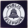 Image 1 : Classic Porcelain Public-Phone Flange Sign