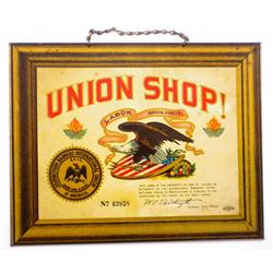 Barber Shop Union Shop Sign
