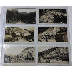 6 Real Photo Post Cards of a Train Wreck 
