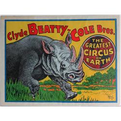 1950's Signed Circus Poster 