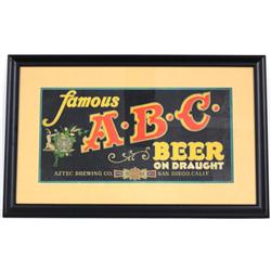 ABC Beer - Aztec Brewing Co. Sign - San Diego