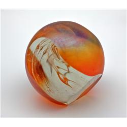 Signed Art Glass Paperweight 1983