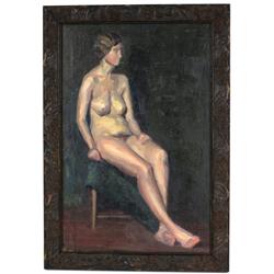 Old oil Nude Canvas Painting