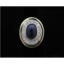 * Lady's Sapphire and Diamond Ring 18Kt