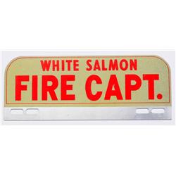 Fire Captain License Plate Topper