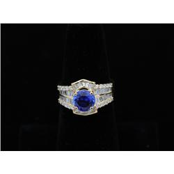 * Lady's Violet Tanzanite & Diamond Ring