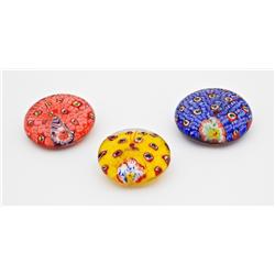 3 Different Peacock Paperweights