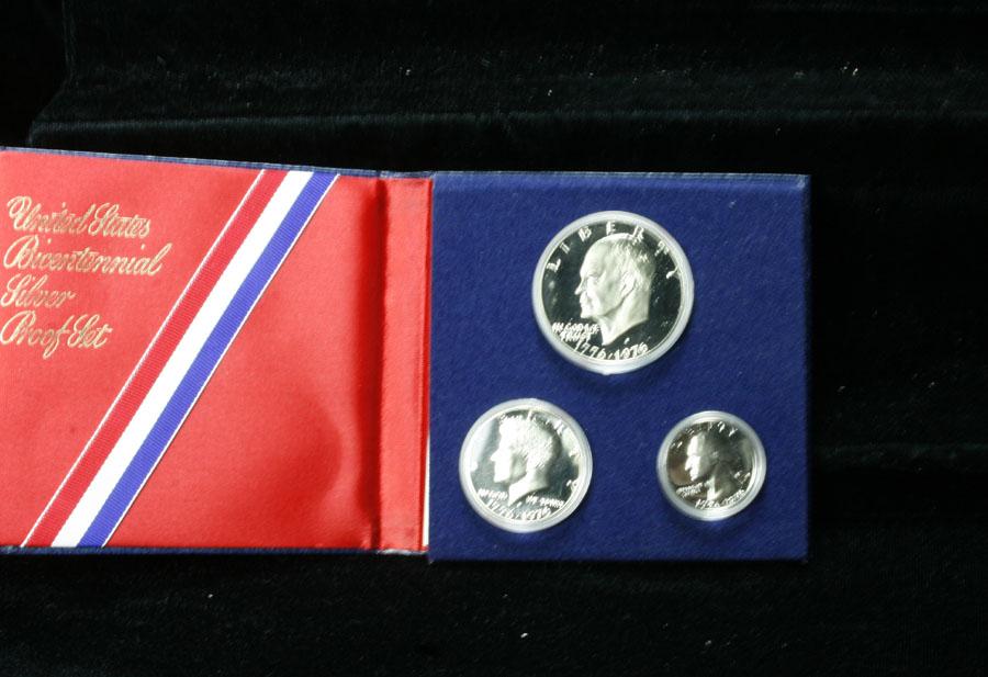 1976 US Mint Bicentennial 3 Piece Silver Proof Set