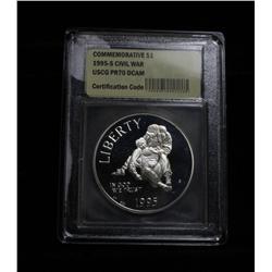 1995-s Civil War Battlefields Proof Commemorative Dollar Graded PF70 DCAM