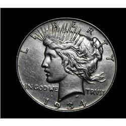 1934-p Peace Dollar Grades au58
