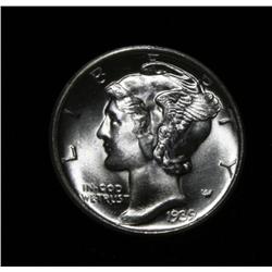 1939-d Liberty Head 'Mercury' Dime 10c Grades gem uncirculated ms65.
