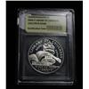 Image 1 : 2000-p Library of Congress Proof Dollar Commemorative Graded PR70 DCAM