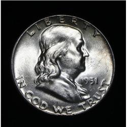1951-p Franklin Half Dollar 50c Grades Gem Uncirculated ms65