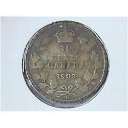 1903-H Canada 10 Cents