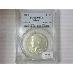 1976-S Silver Kennedy Half PCGS MS67