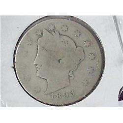 1893 Liberty "V" Nickel