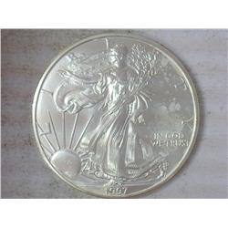 1997 American Silver Eagle (UNC) Cloudy