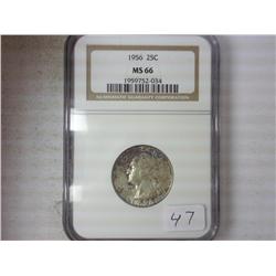 1956 Silver Washington Quarter NGC MS66
