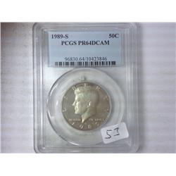 1989-S Kennedy Half PCGS PR64 DCAM