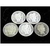 Image 1 : 5 Assorted Barber Dimes