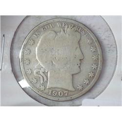 1907-O Barber Half Dollar