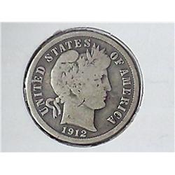 1912 Barber Dime (VG)