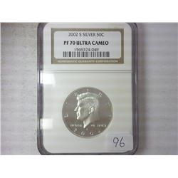 2002-S  Silver Kennedy NGC PF70 Ultra Cameo