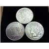 Image 1 : 3-1922 Peace Silver Dollars