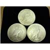 Image 2 : 3-1922 Peace Silver Dollars