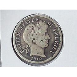 1912-D Barber Dime (VG)