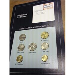 Oriental Republic Of Uruguay Coin & Stamp Set ,UNC