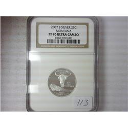 2007-S Silver Montana Quarter NGC PF70 Ultra Cameo