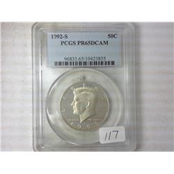 1992-S Kennedy Half PCGS PR65DCAM