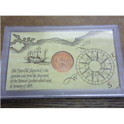 Admiral Gardner Shipwreck Coin (AS Shown)