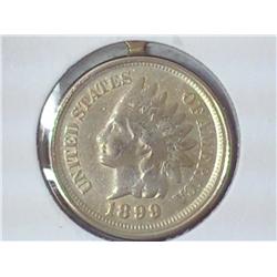 1899 Gold Plated Indian Head Cent, In Jewelry Loop