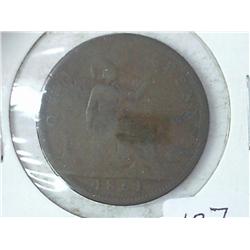 1861 Great Britain Large One Penny