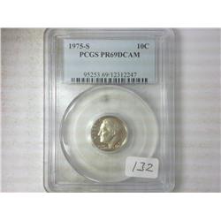 1975-S Roosevelt Dime PCGS PR69DCAM
