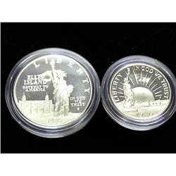 1986 US LIberty 2 Coin Set (Proof) Half & $