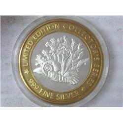 Players Island Casino $10 Gaming Token Silver UNC