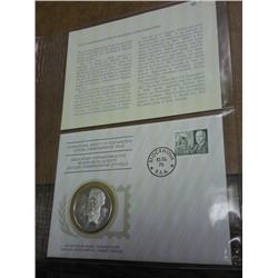 1975 Sweden 1st Day Cover With Sterling Medal