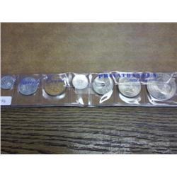 1971 Denmark UNC Set 7 Coins