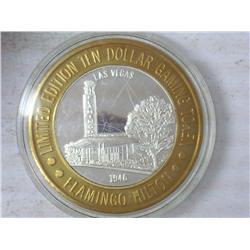 Flamingo Hilton $10 Gaming Token (Silver) Proof