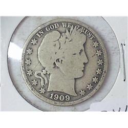 1909 Barber Half Dollar