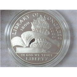 2000 Library Of Congress Proof Silver Dollar