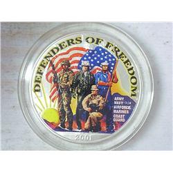 2001 Colorized American Silver Eagle