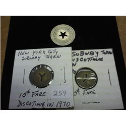 3 Transportation Tokens (AS Shown)