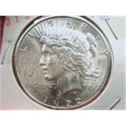 1922 Peace Dollar, 90% Pure Silver