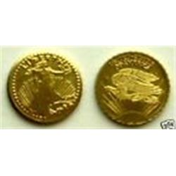 Miniature 22K St. Gaudens Gold Coin