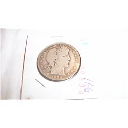 1899 Barber Silver Half Dollar