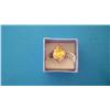 Yellow Citrine in 999 Silver Ring